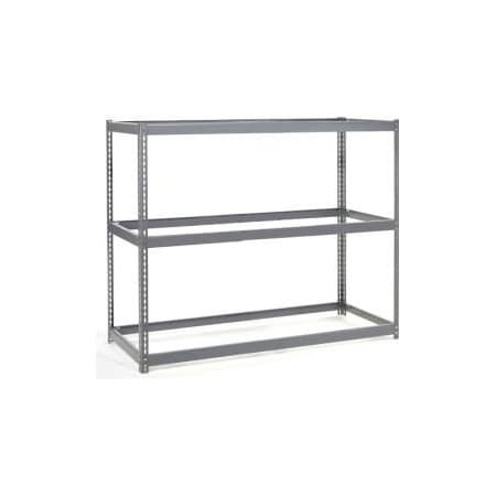 Wide Span Rack 72Wx15Dx60H, 3 Shelves No Deck 900 Lb Cap. Per Level, Gray